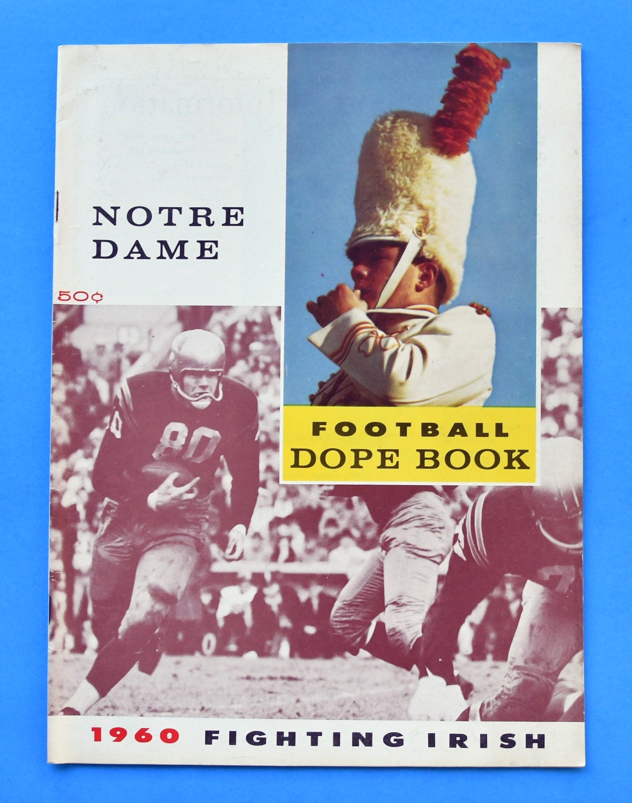 1960 Notre Dame Football Dope Book. Daryle Lamonica. Mike Ditka, Marv Levy.