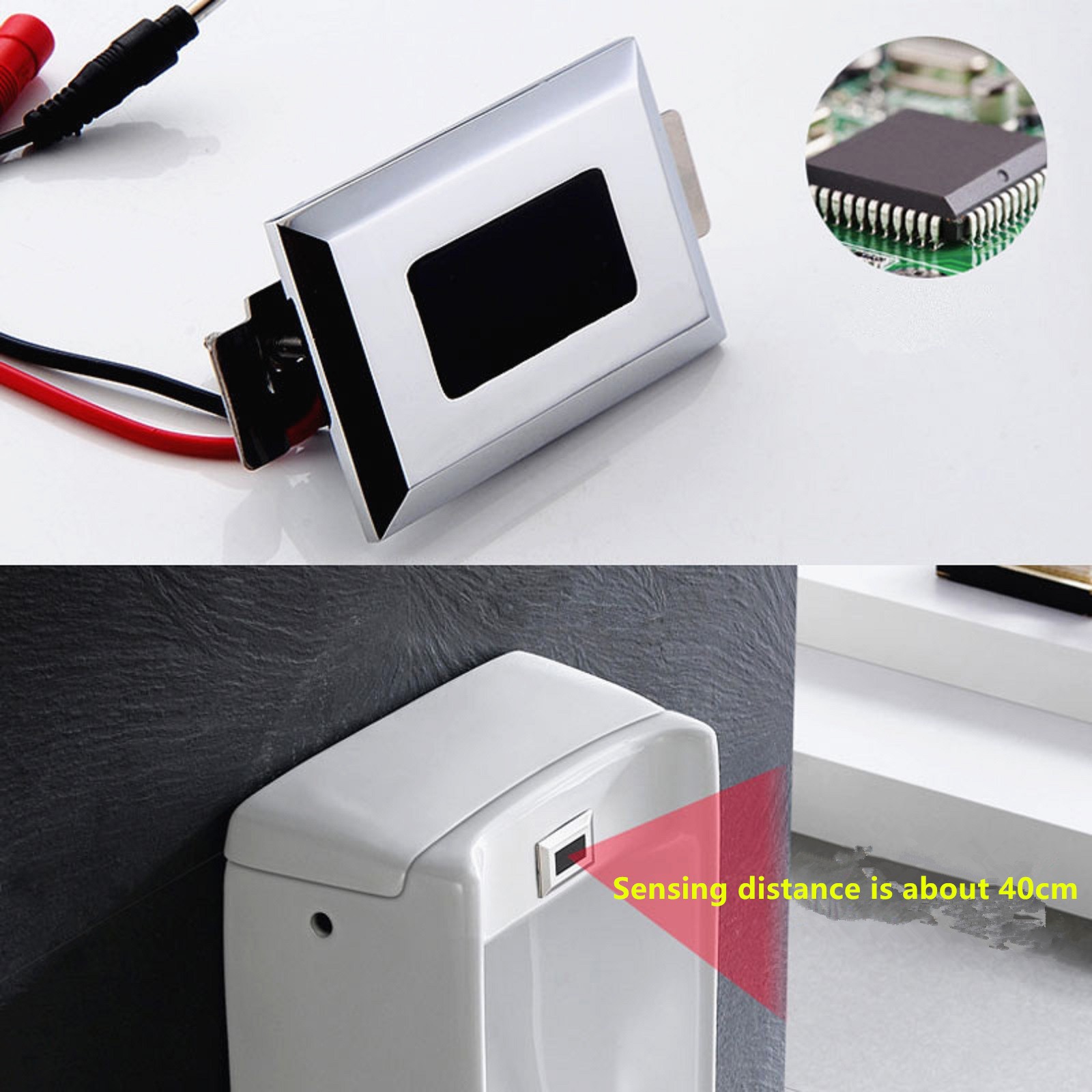 Automatic Sensor Standing Urinal Flush Valve Bathroom Electromagnetic Flusher