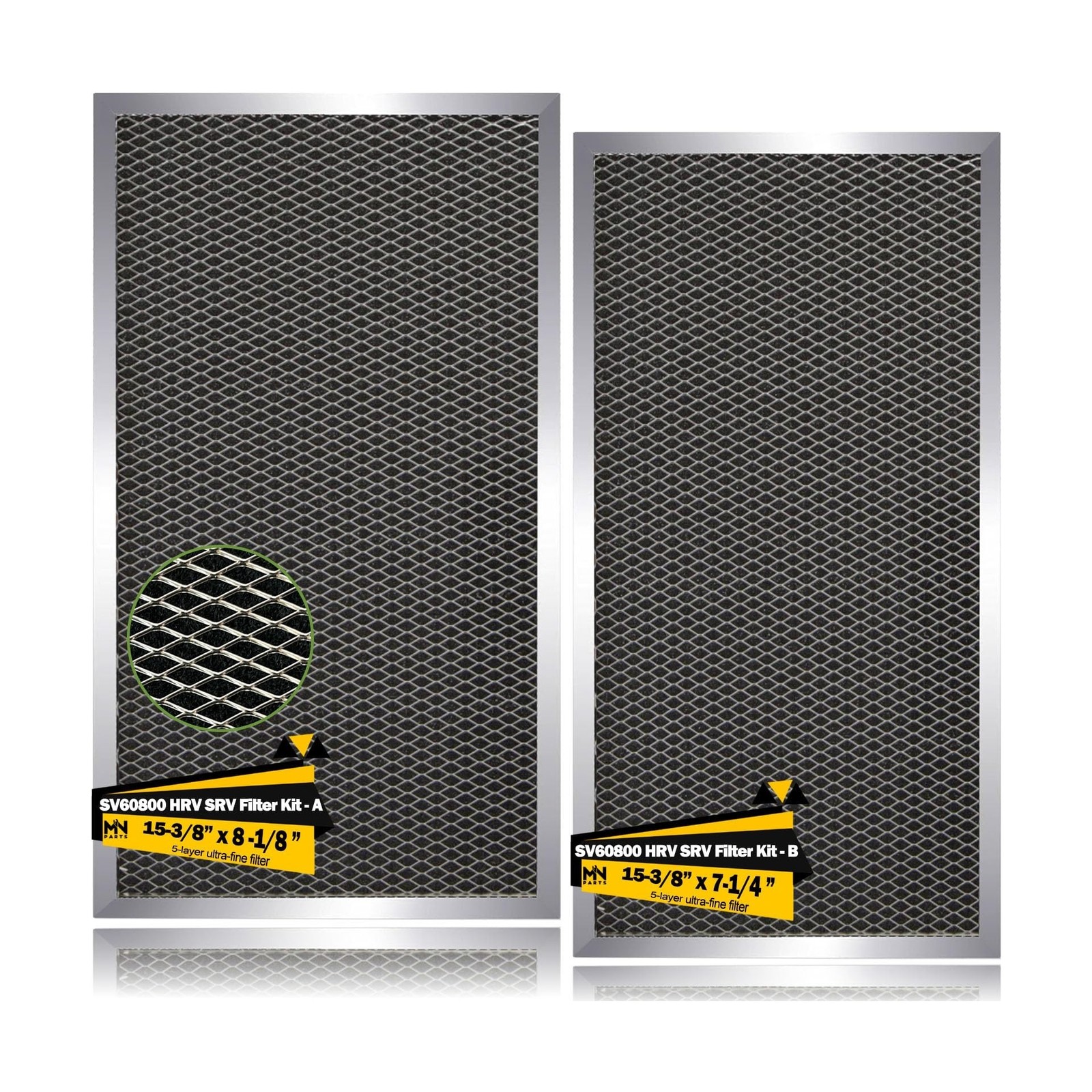 SV60800 HRV SRV Filter Kit Compatible with Broan HRV150S HRV190S HRV150 HRV15...