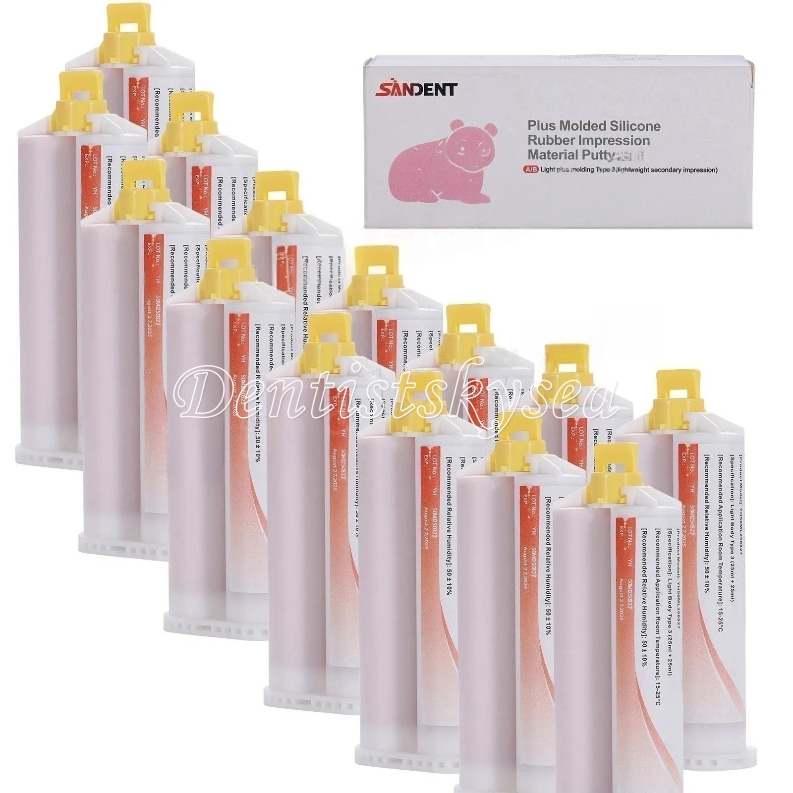 Light BODY FAST SET VPS PVS Dental Impression Material Set 50ML Cartridges