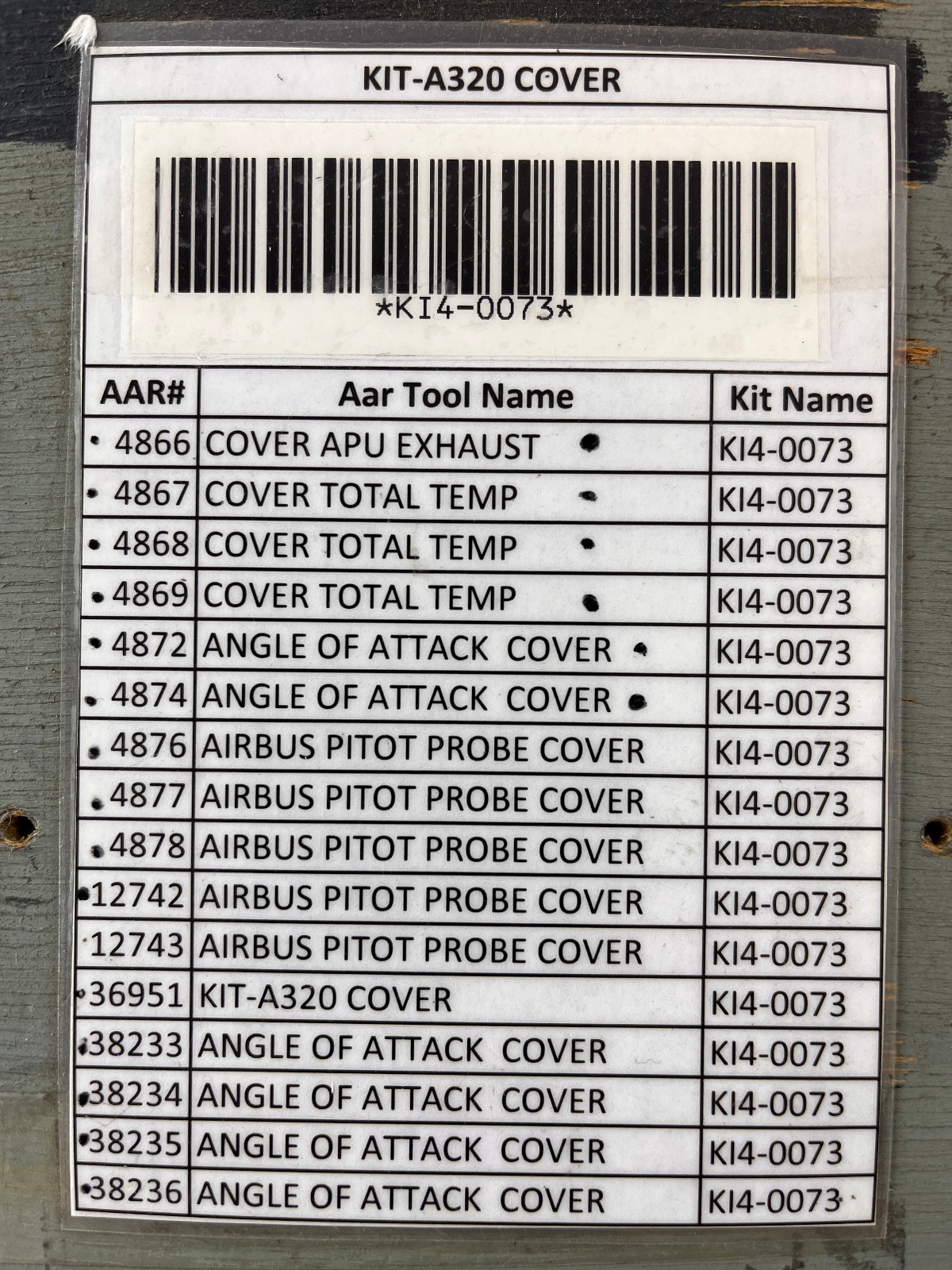 Airbus A320 Cover Kit