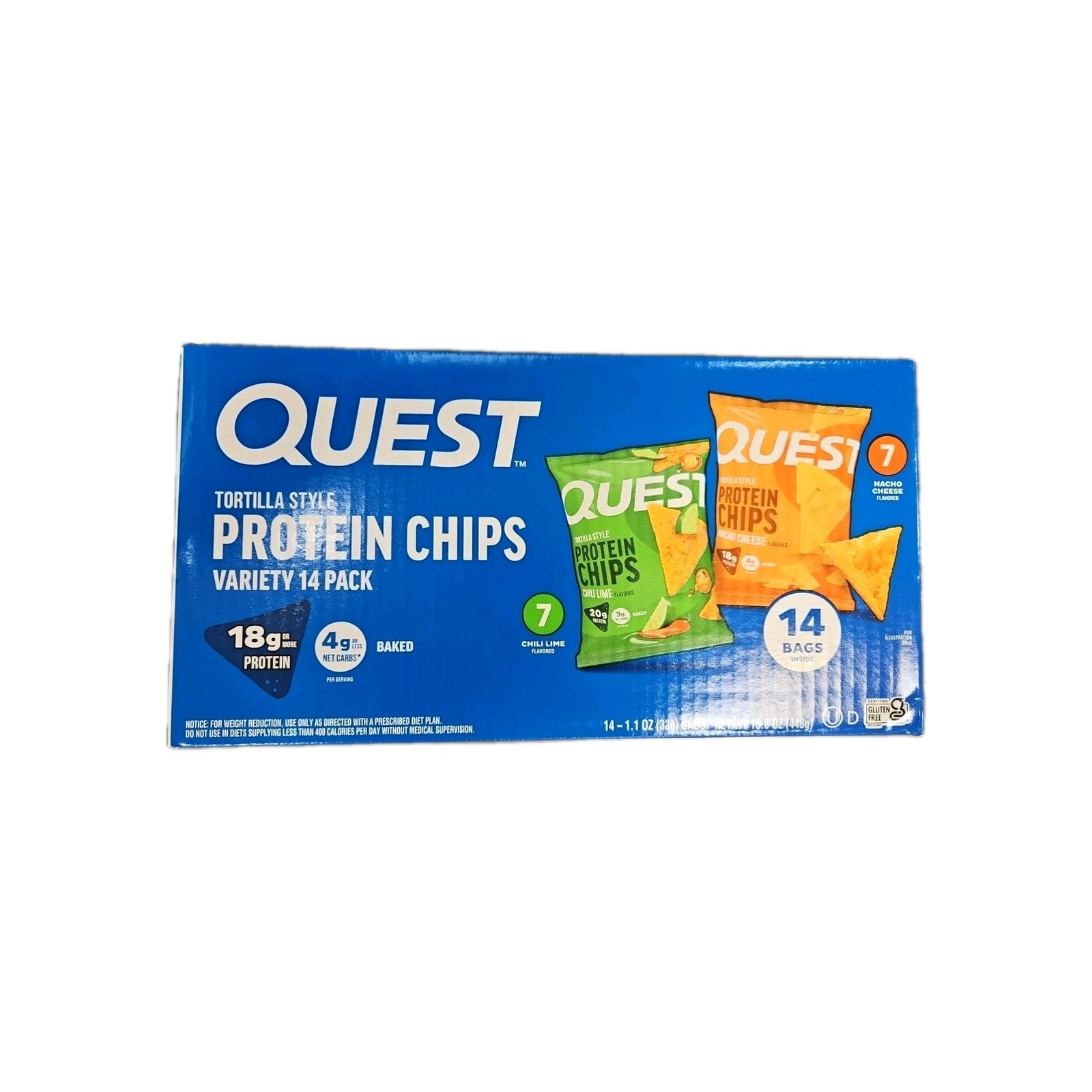 Quest Tortilla-Style 18-20g Protein Chips, Variety Pack, 14 ct.