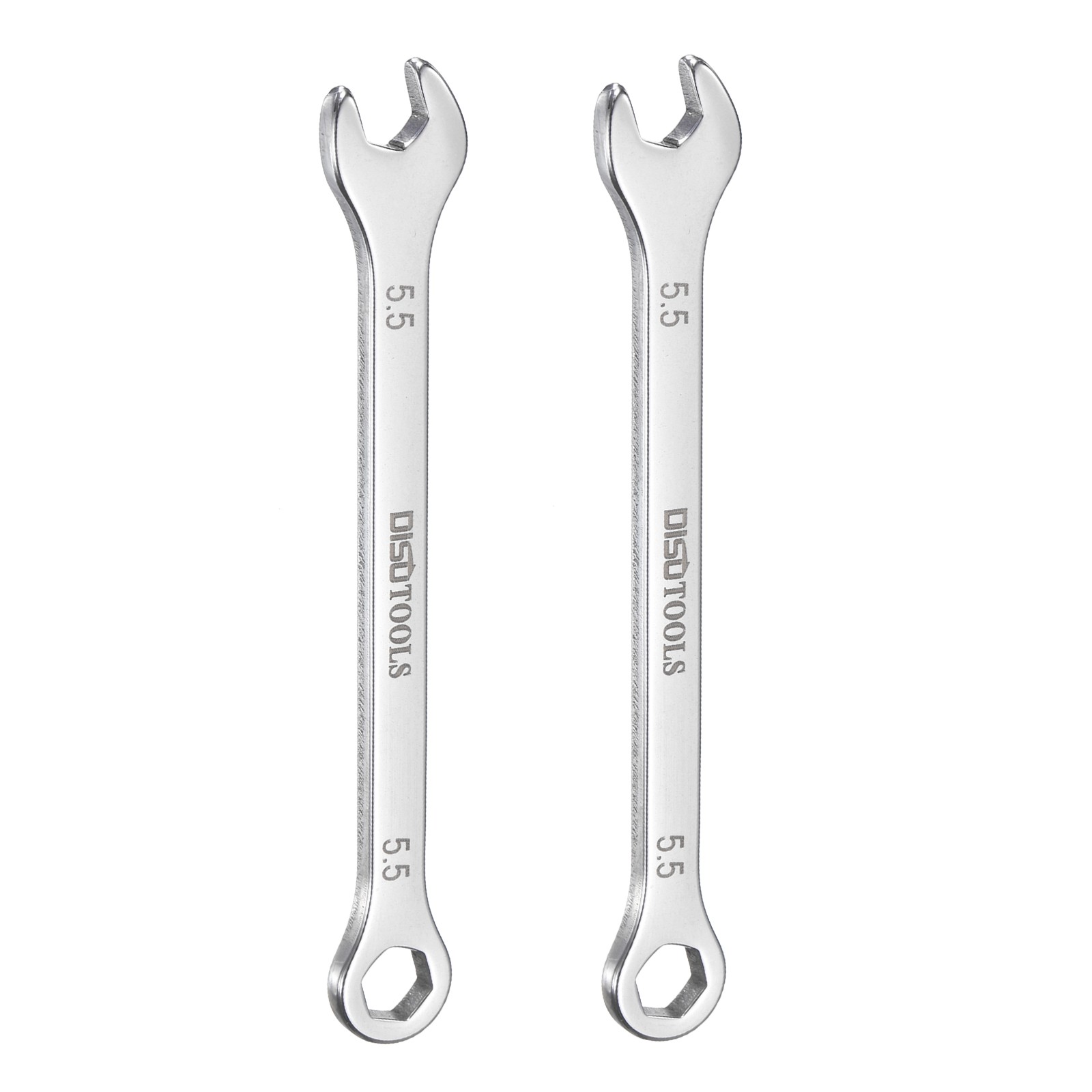 2pcs Thin Combination Wrench 5.5mm with 6-Point Ended 15°Angled Open End]