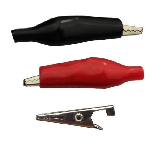 1 Pair Crocodile Alligator Testing Clip Clamp Connector Red & Black (Medium) New