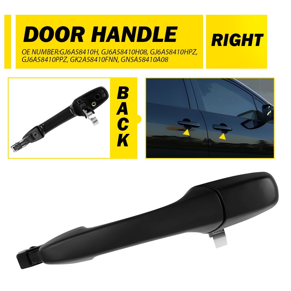 Fit Mazda 3 5 6 Front Right Passenger Side Exterior Outside Door Handle Black
