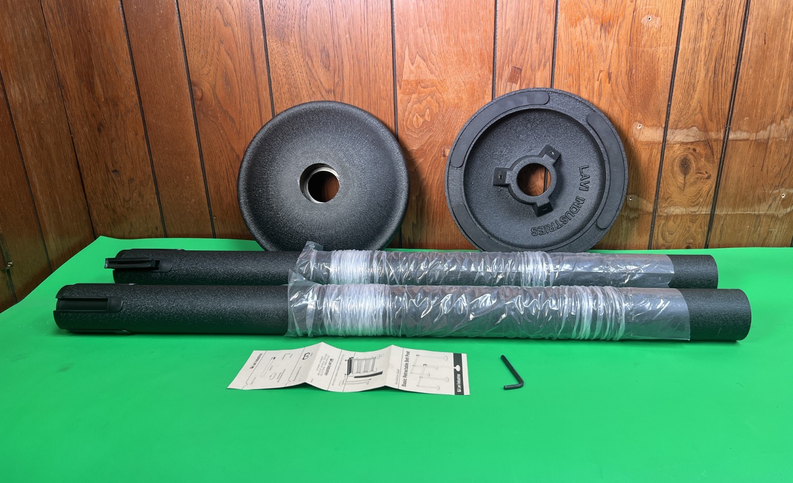 2-Pack Lavi Industries Basic Stanchion 38-1/2" Black Post 7' Retractable Belt