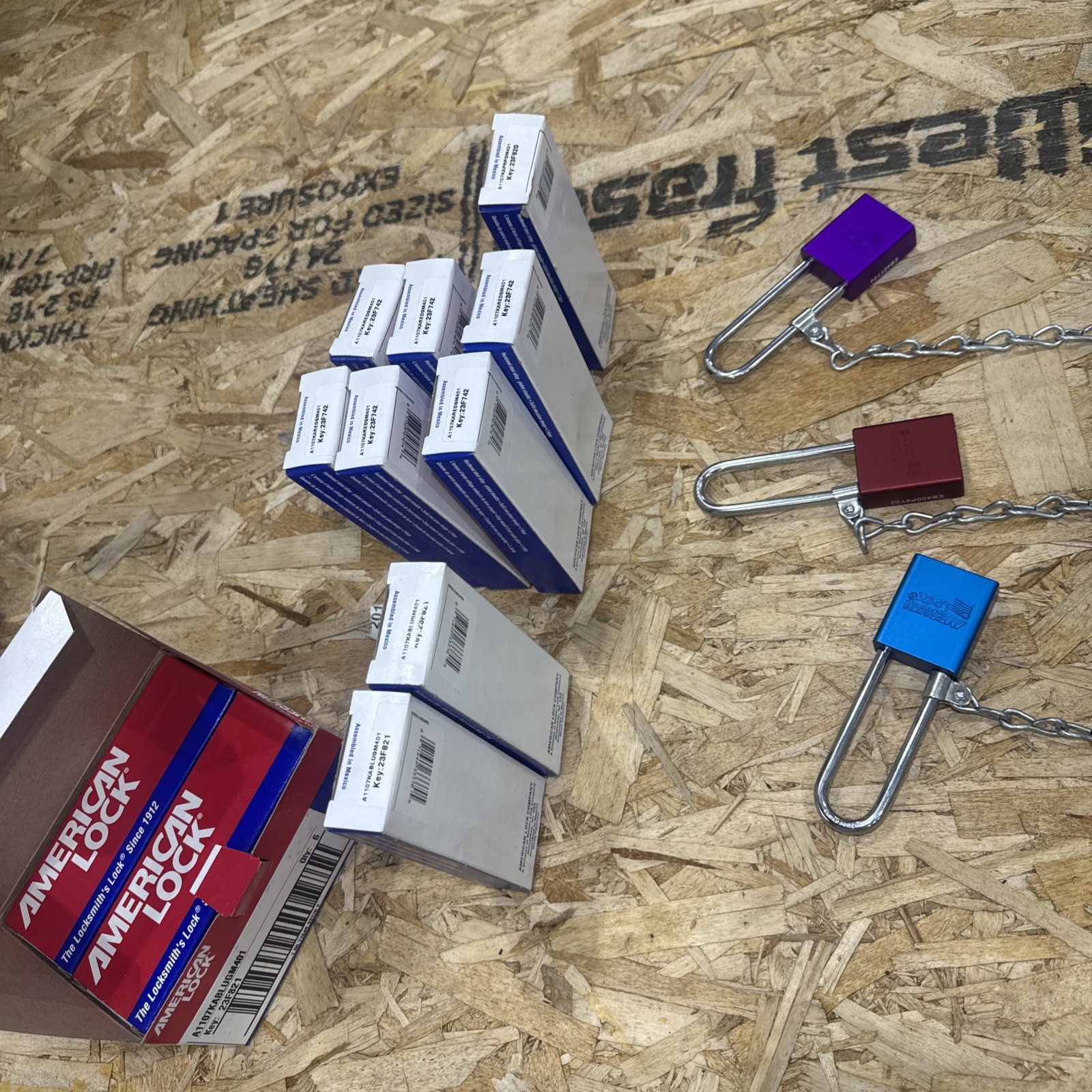 Box of - American Lock Lockout Padlock Red A1107 Locks