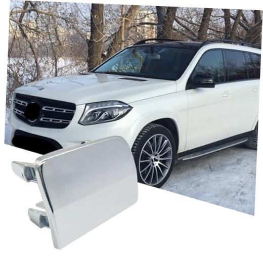 Chrome Rear Bumper Tow Hook Eye Cap Cover Compatible with Mercedes-Benz GL350