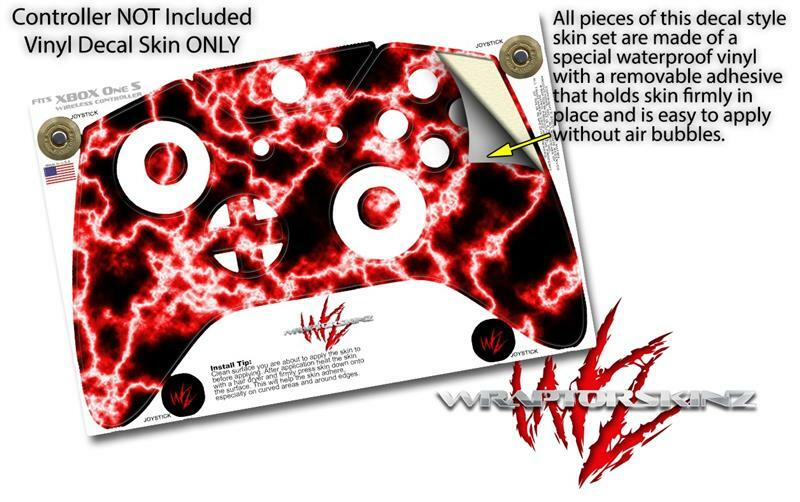 Skin for XBOX One S X Controller Electrify Red Vinyl Decal