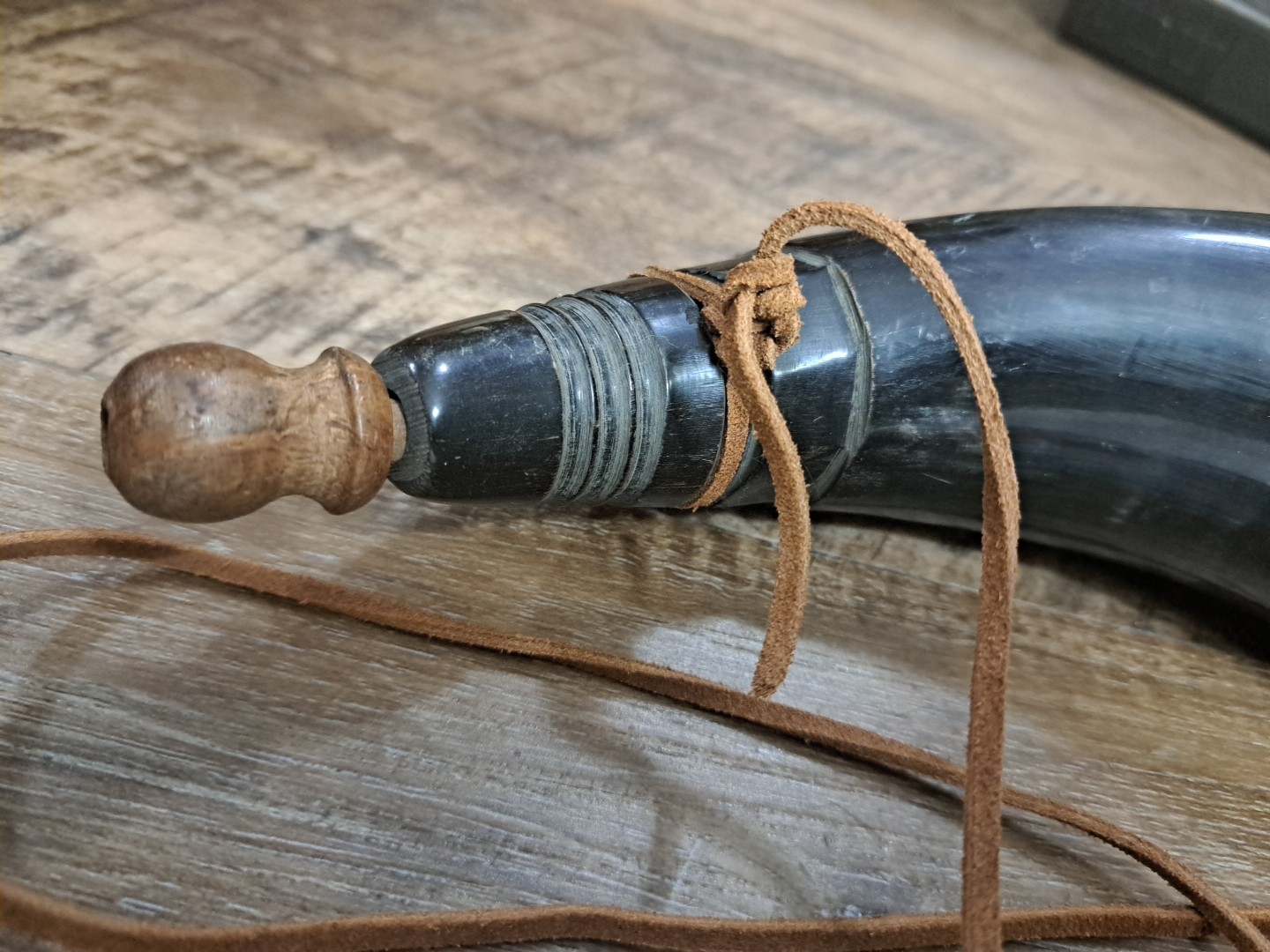 Vtg. Blackpowder Muzzleloader Powderhorn