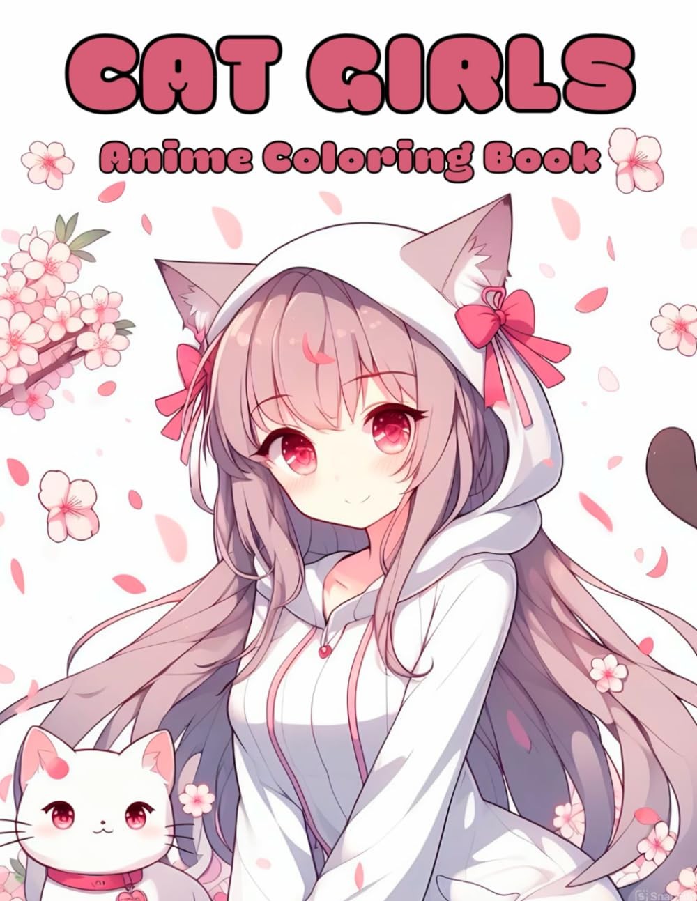 Cat Girls: Anime Coloring Book: Manga Art & Kawaii Neko Cats Girl Coloring Pages