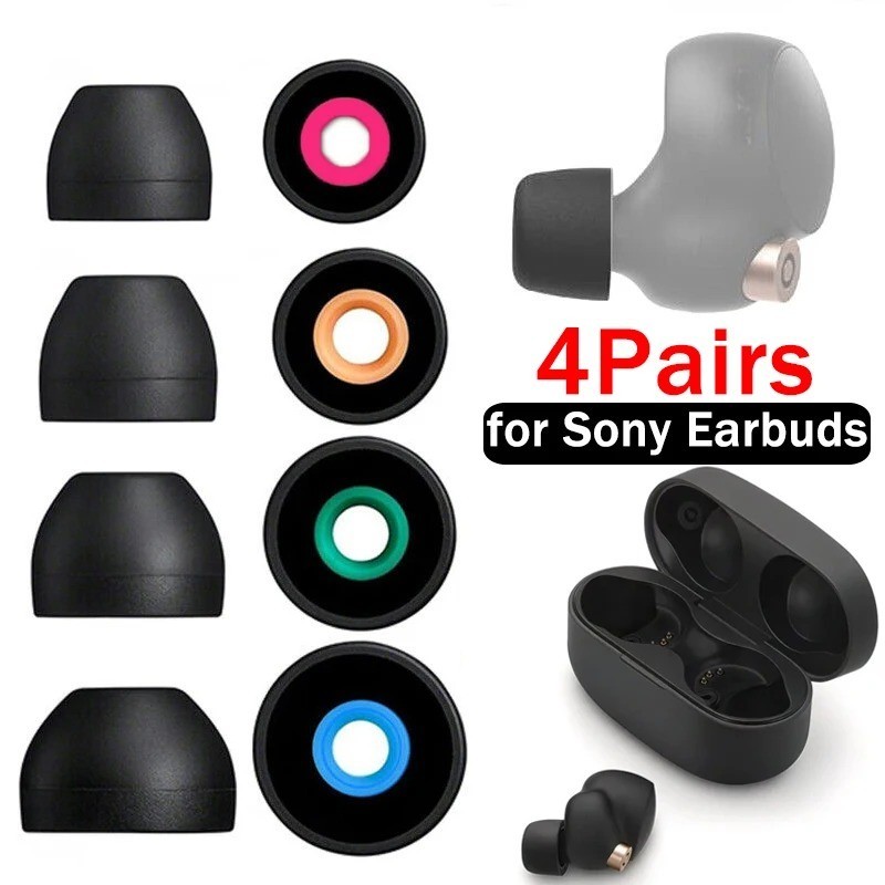 1-4 Pairs Sony WF-1000XM5 Headphones Silicone Replacement Earbud Tips Ear In-ear