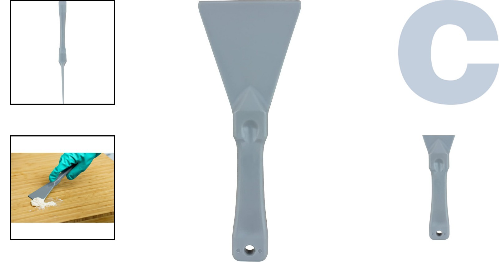 Durable Polypropylene Hand Scraper - 7.82 x 3 Inch for Easy Debris Removal