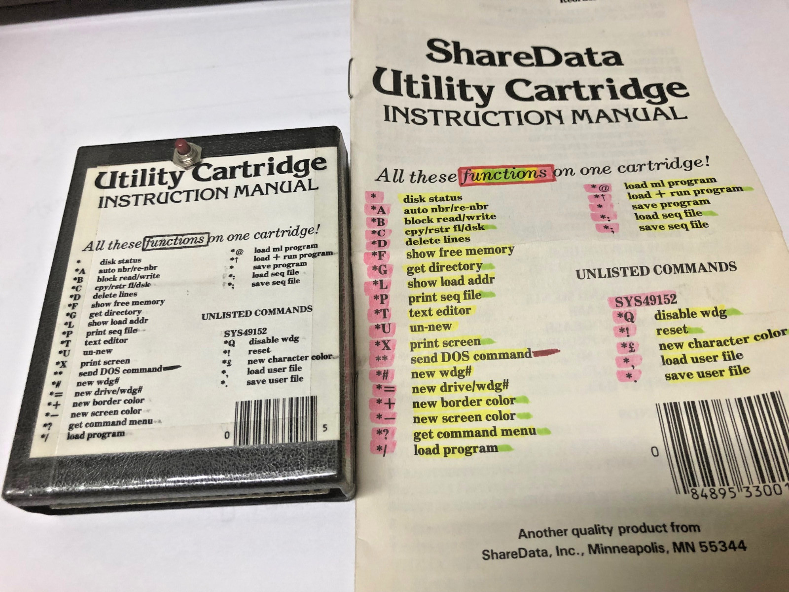 Commodore 64 UTILITY CARTRIDGE by ShareData