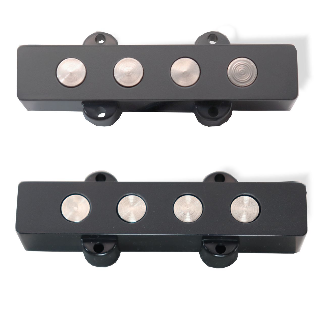Pickup J Bass 4 String Black AlnicoV 6K Set Neck Bridge Big Dot Pole