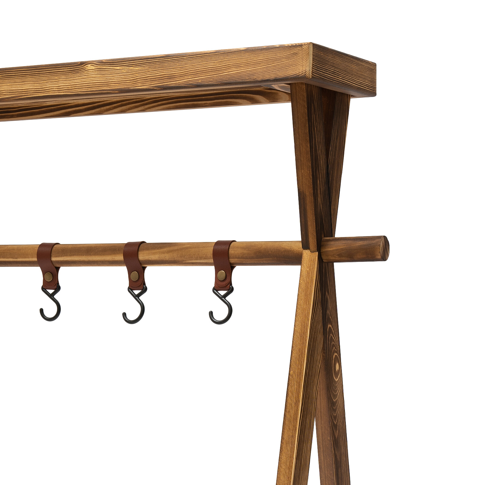 Removable Portable Camping Picnic Rack Cookware Hanging Rack w/ 5 Holders