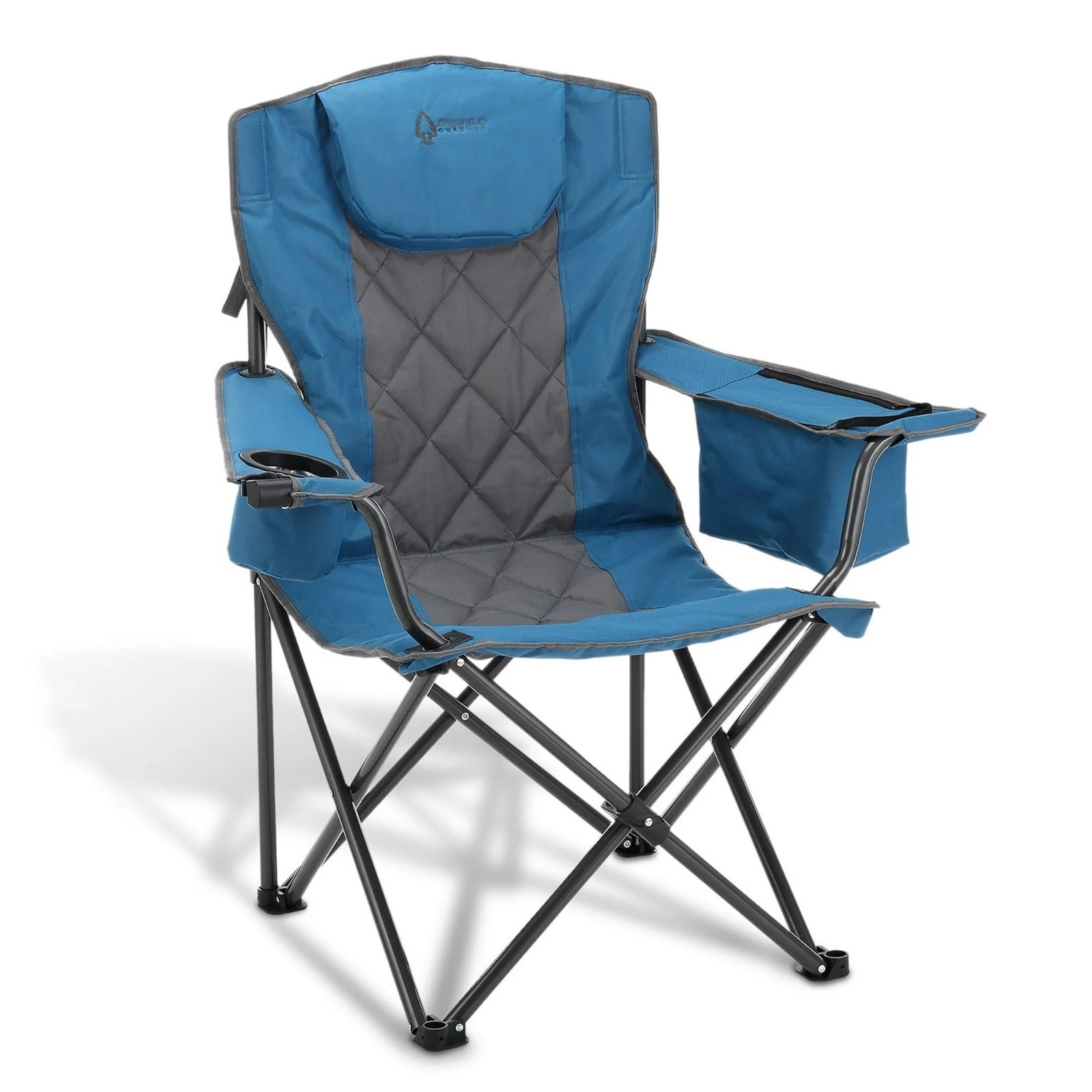 ARROWHEAD OUTDOOR Portable Folding Camping Quad Chair w/ 6-Can Cooler, Cup & Win