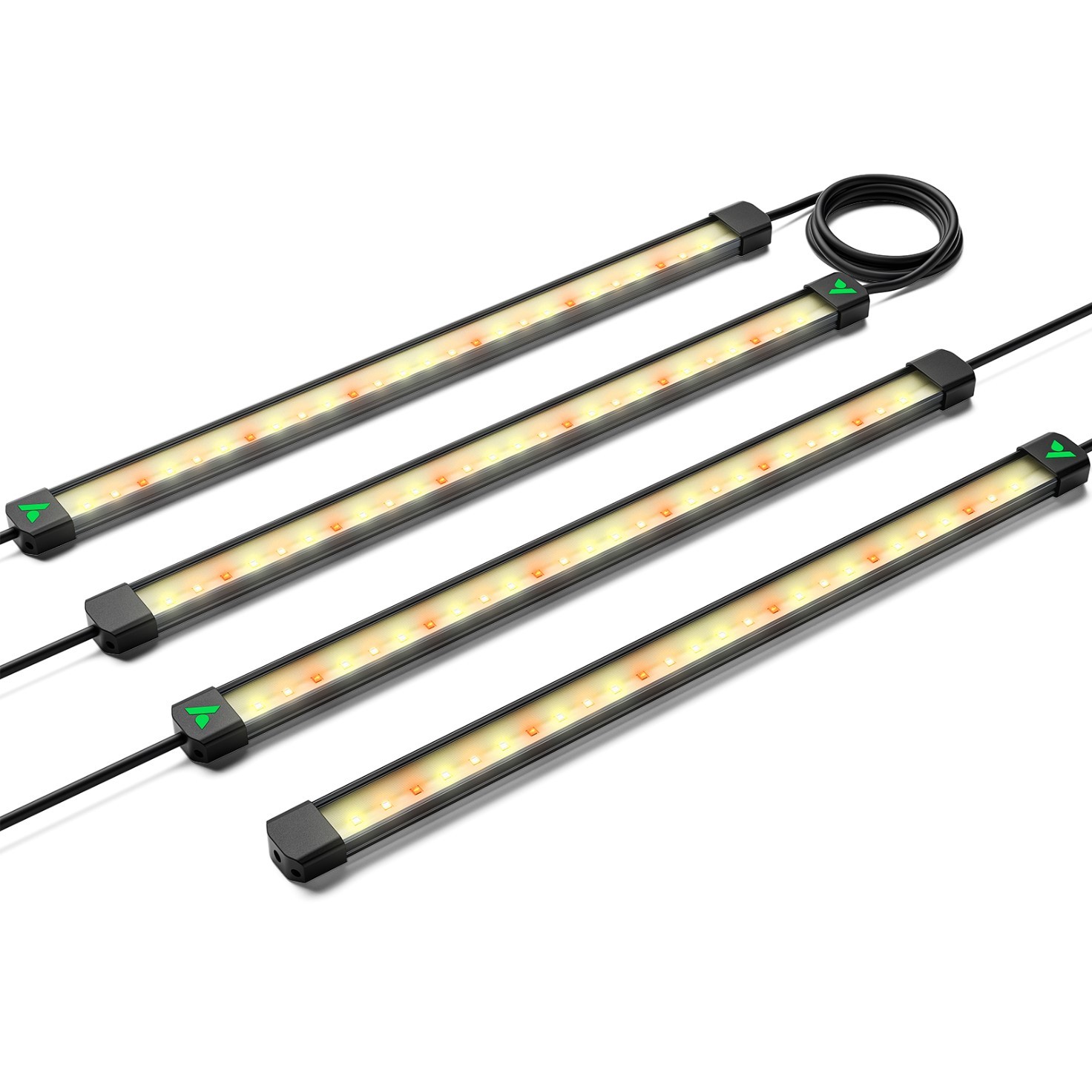 VIVOSUN 4pack Supplemental LED Grow Light Bars Full Spectrum w/ 660nm Red Light