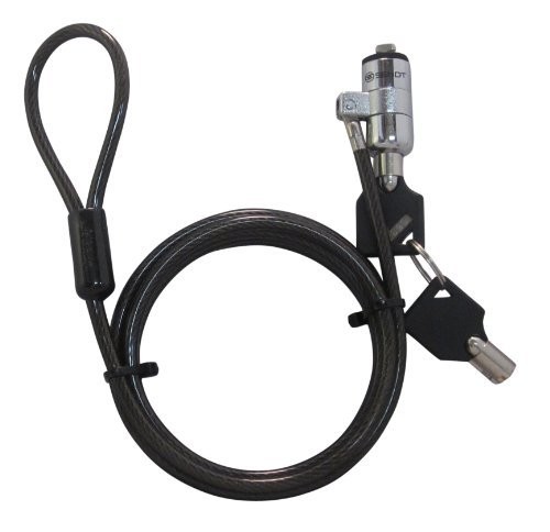 Black Notebook Laptop Keyed Lock Security Cable AntiTheft Wire Chain Tether