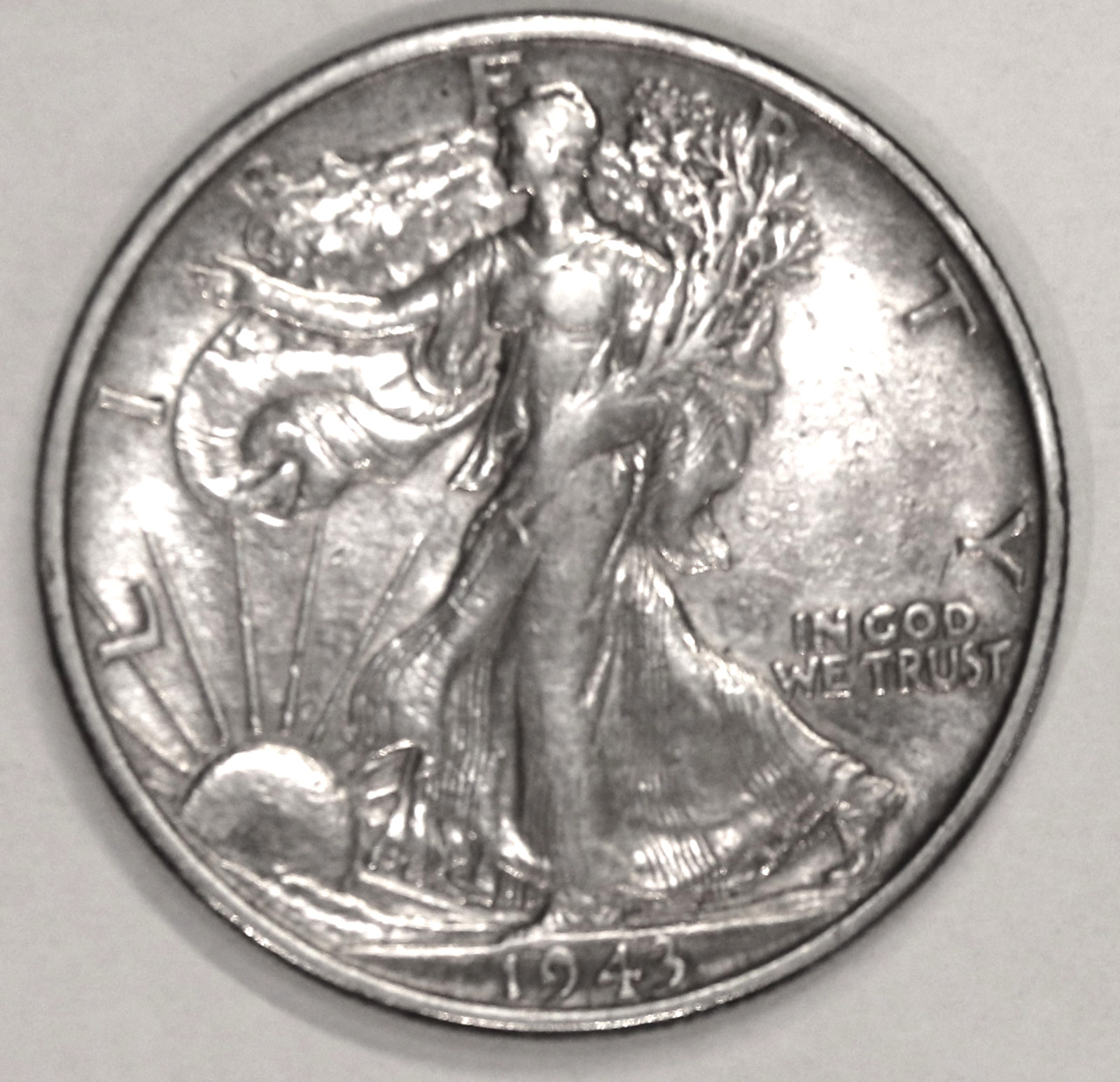 1943-S WALKING LIBERTY HALF DOLLAR - AU - #4833WL