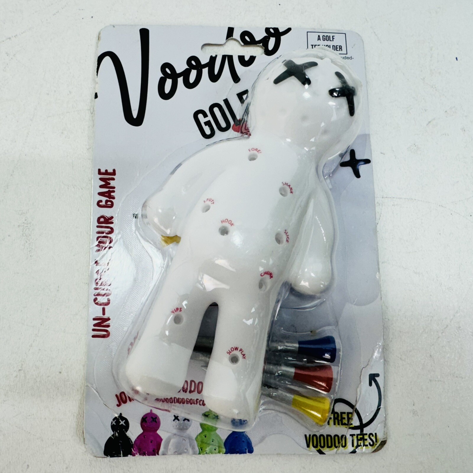 Voodoo Golf Ball Tee Holder Novelty - “Uncurse your Game" - New