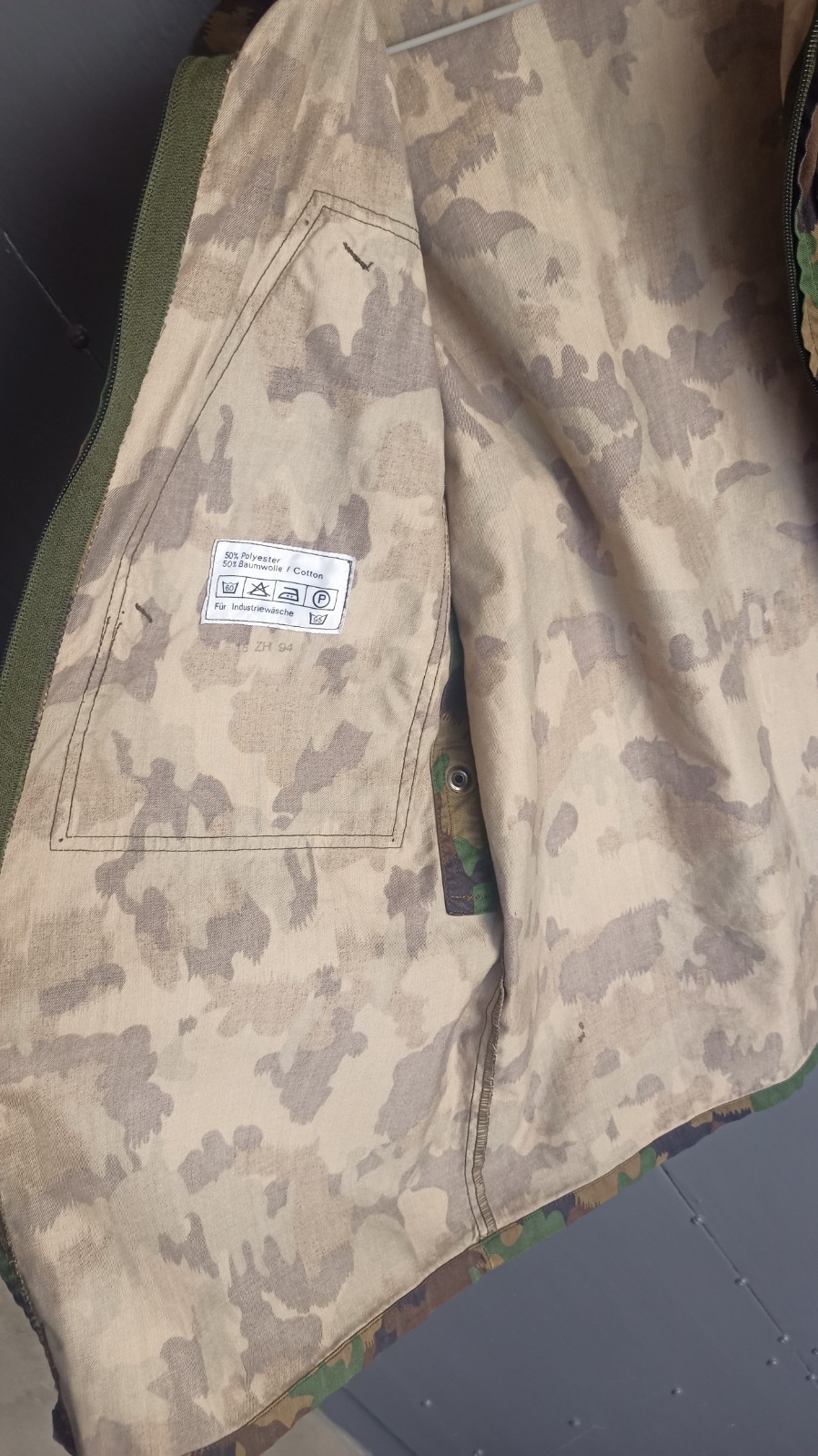 Army camouflage jacket. Combat soldier jacket Taz 90