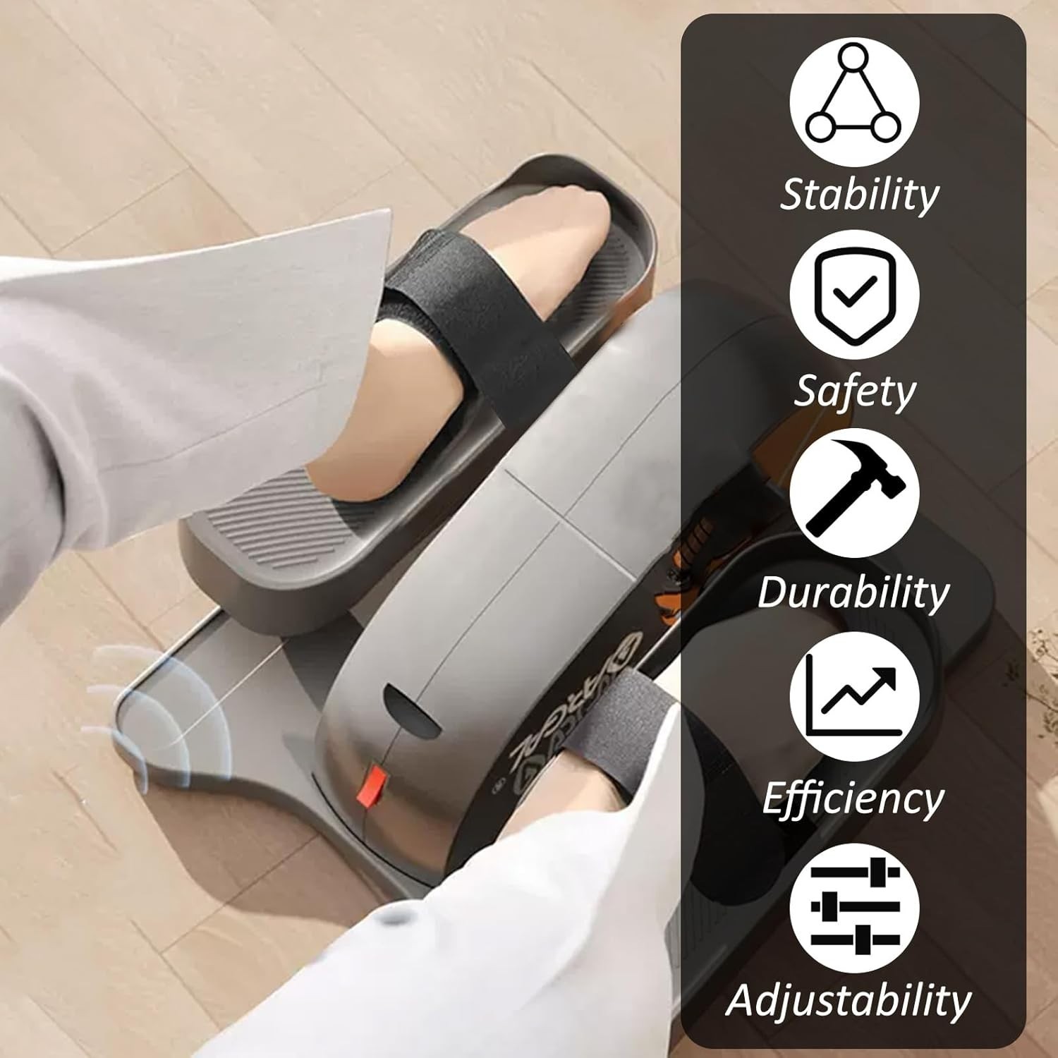 Secure & Adjustable 4 Pcs Pedal Straps for Under Desk Elliptical Exercisers