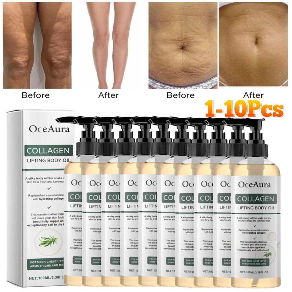 100ml Collagen Firming Lifting Body Oil Skin Tightening Hydrating Massage Oil