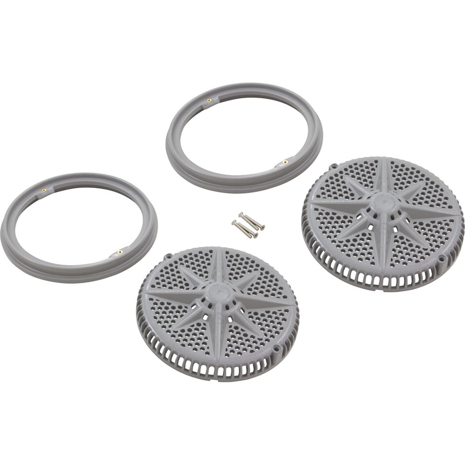 500147 Main Drain Grate, PentStarGuard, 8", 112gpm, Gray, qty 2, Short Ring
