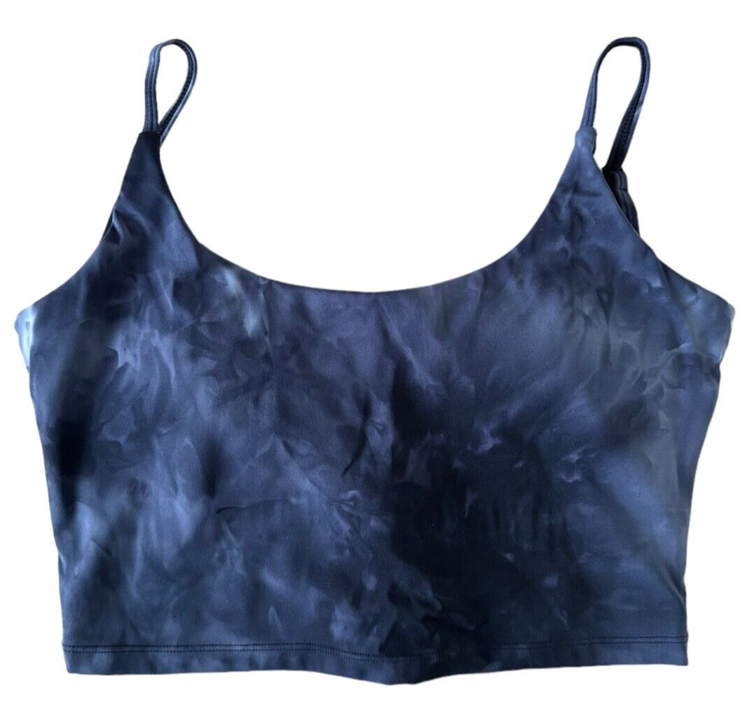 MusesOnly 5ne Women's Padded Sports Bra Adjustable Straps Size S Tie Dye Navy
