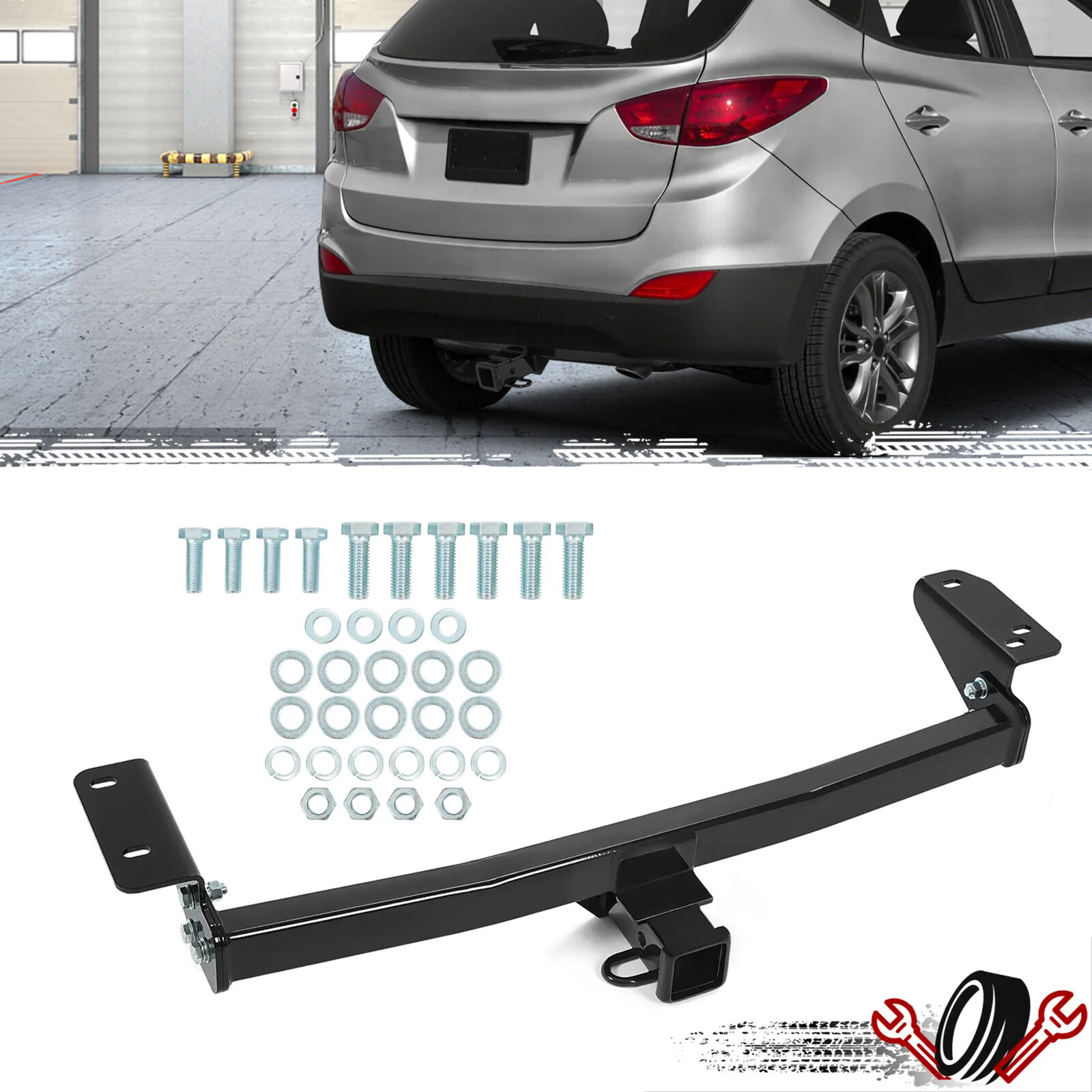 For Hyundai Tucson 2010-2015/Kia Sportage 2011-2015 Class 3 2" Trailer Tow Hitch