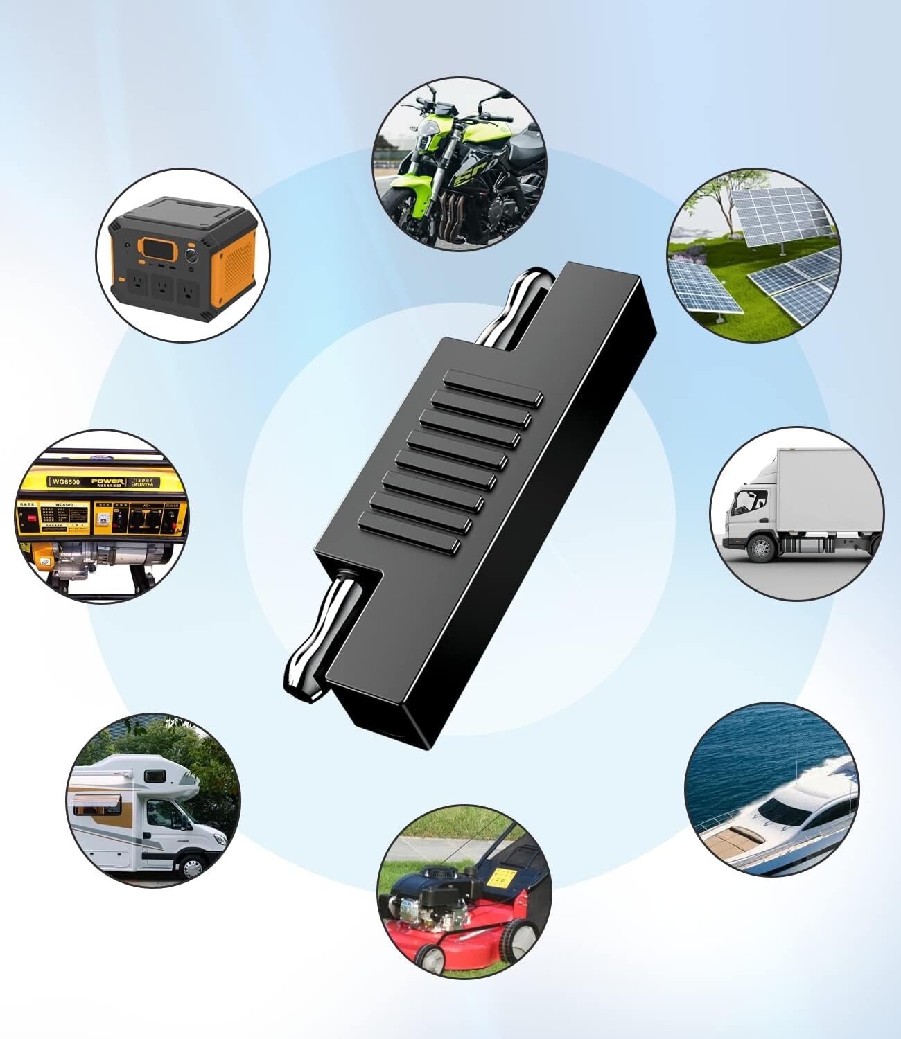 Versatile SAE Polarity Reverse Adapter Connectors for 12V/24V Systems - 5 Pack