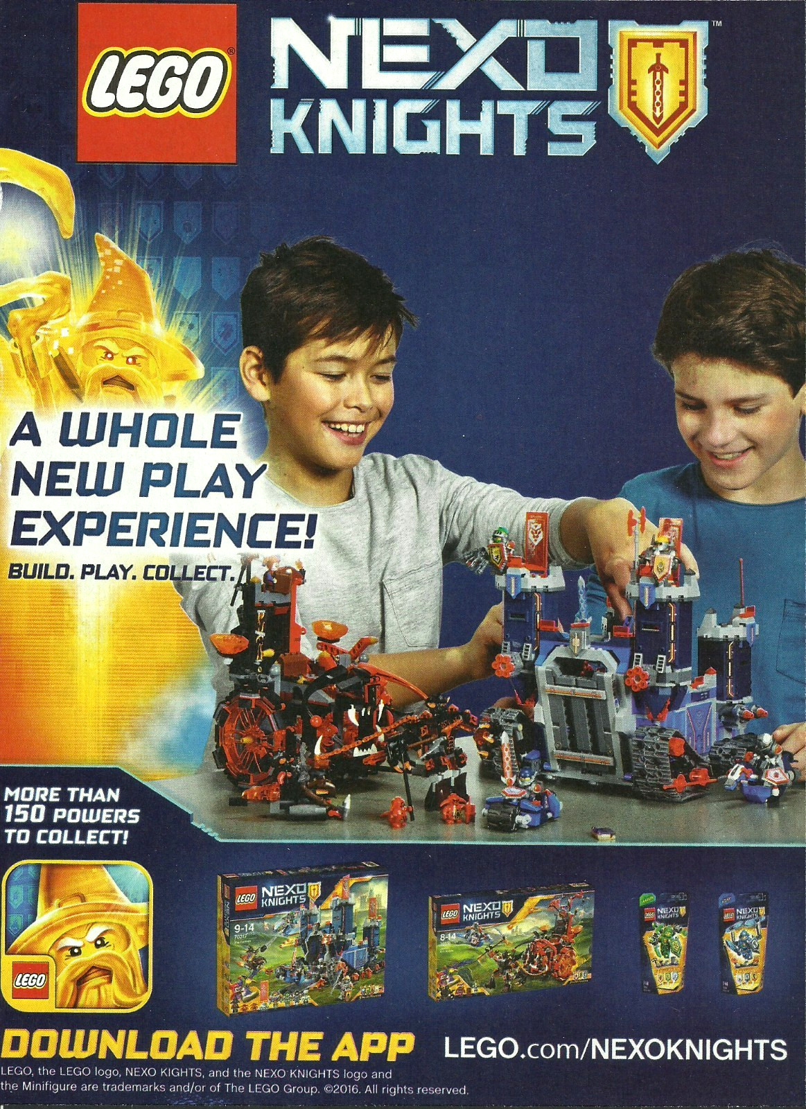 2016 Lego Nexo Knights Print AD Advertisement