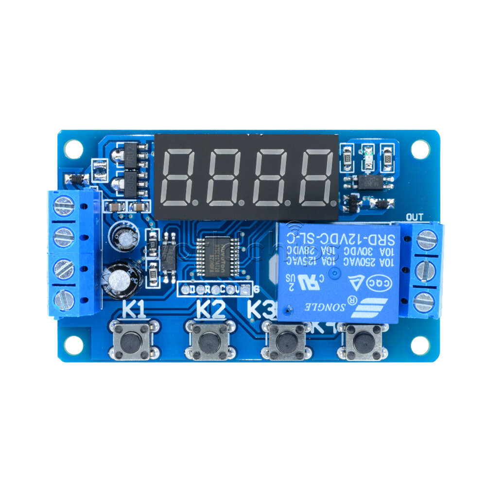 DC 12V Trigger Cycle Automation Timer Delay Relay Module 3-4 Digital LED