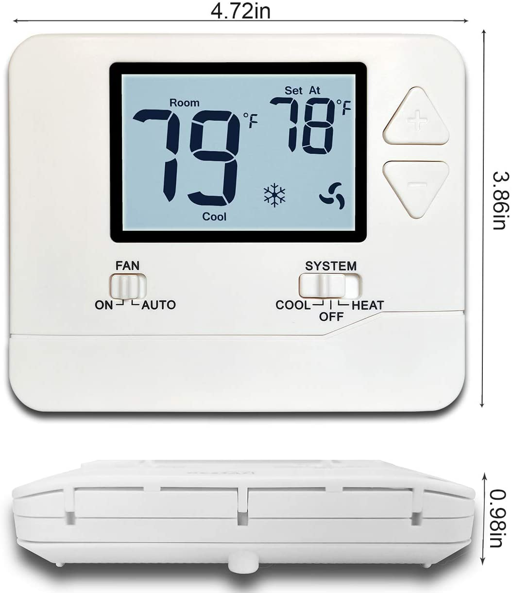 Digital Wall Electronic Non Programmable Thermostat STN-701 Heat / Cool