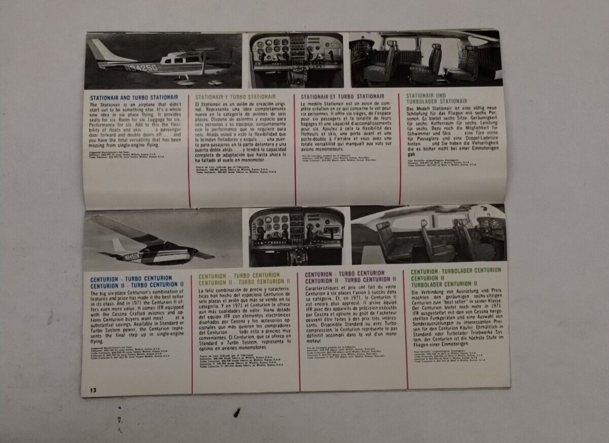 Cessna 1971 Annual Catalog-Original