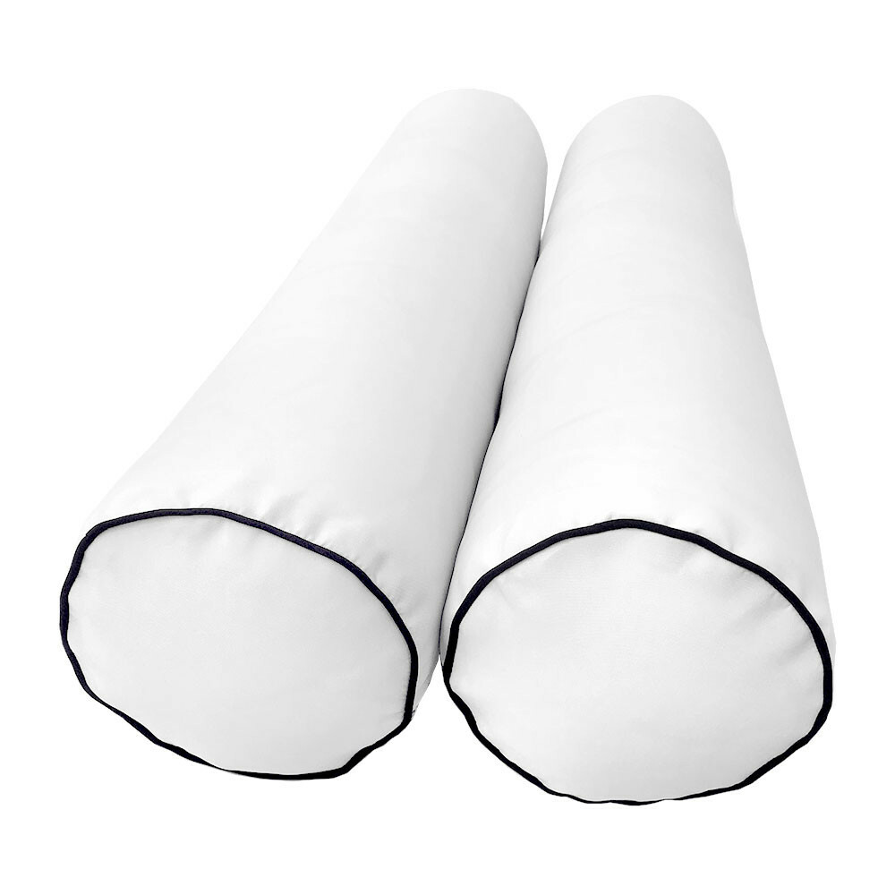 Style4 5PC ContrastPipe Daybed Mattress Bolster Pillow Cover Only TwinSize AD106