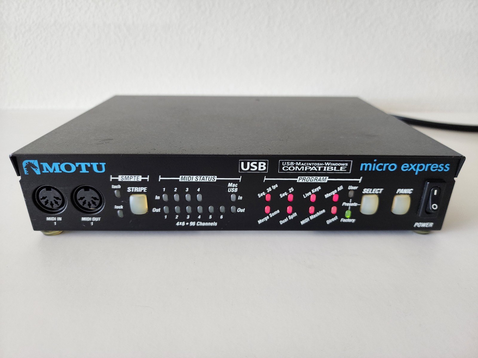 MOTU Micro Express 4x6 USB MIDI Interface With SMPTE