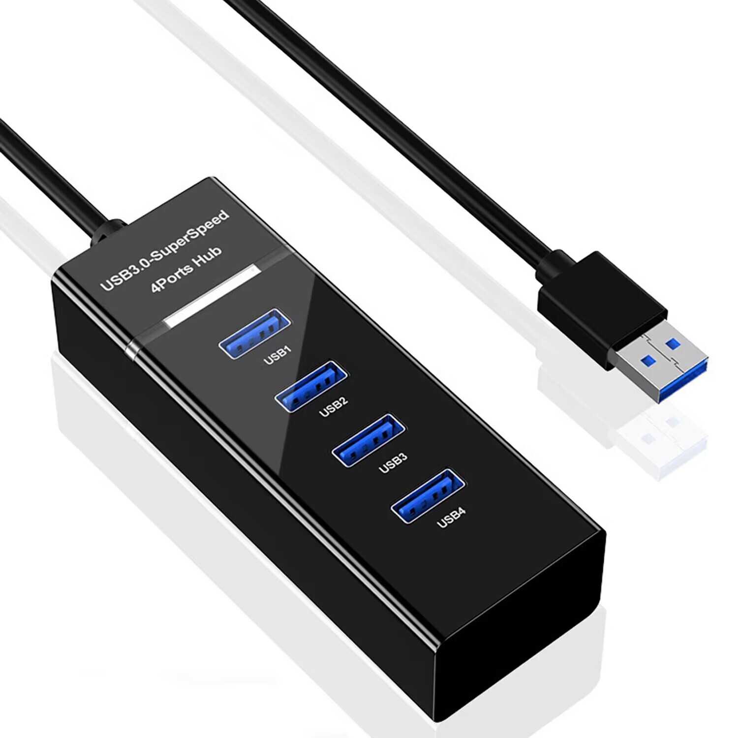 2pc 4-Port USB 3.0 Hub Splitter Multi Adapter 5Gbps High Speed PC Desktop Laptop