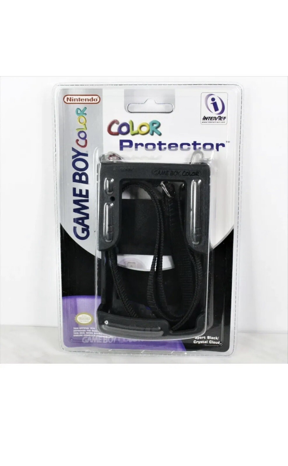 NEW Nintendo GAME BOY COLOR  accessories  Protector Case RUBBER Strap BLACK