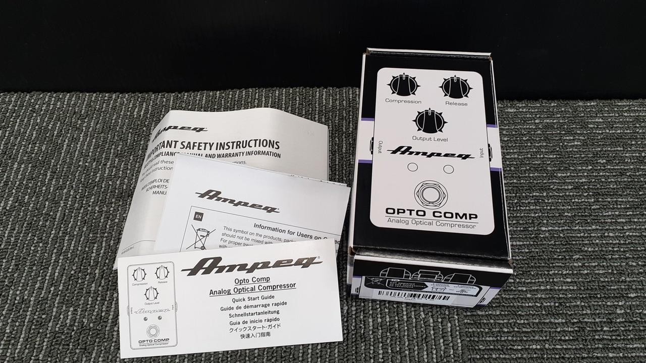 Ampeg OPTO Compressor Effects Pedal Tested & Works 92292