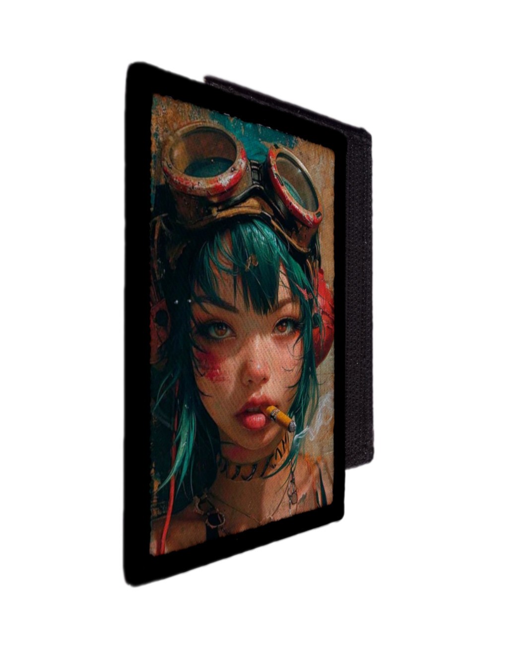 Cyberpunk Girl Cigar Patch Waifu Material Army Tactical Hook [sub]