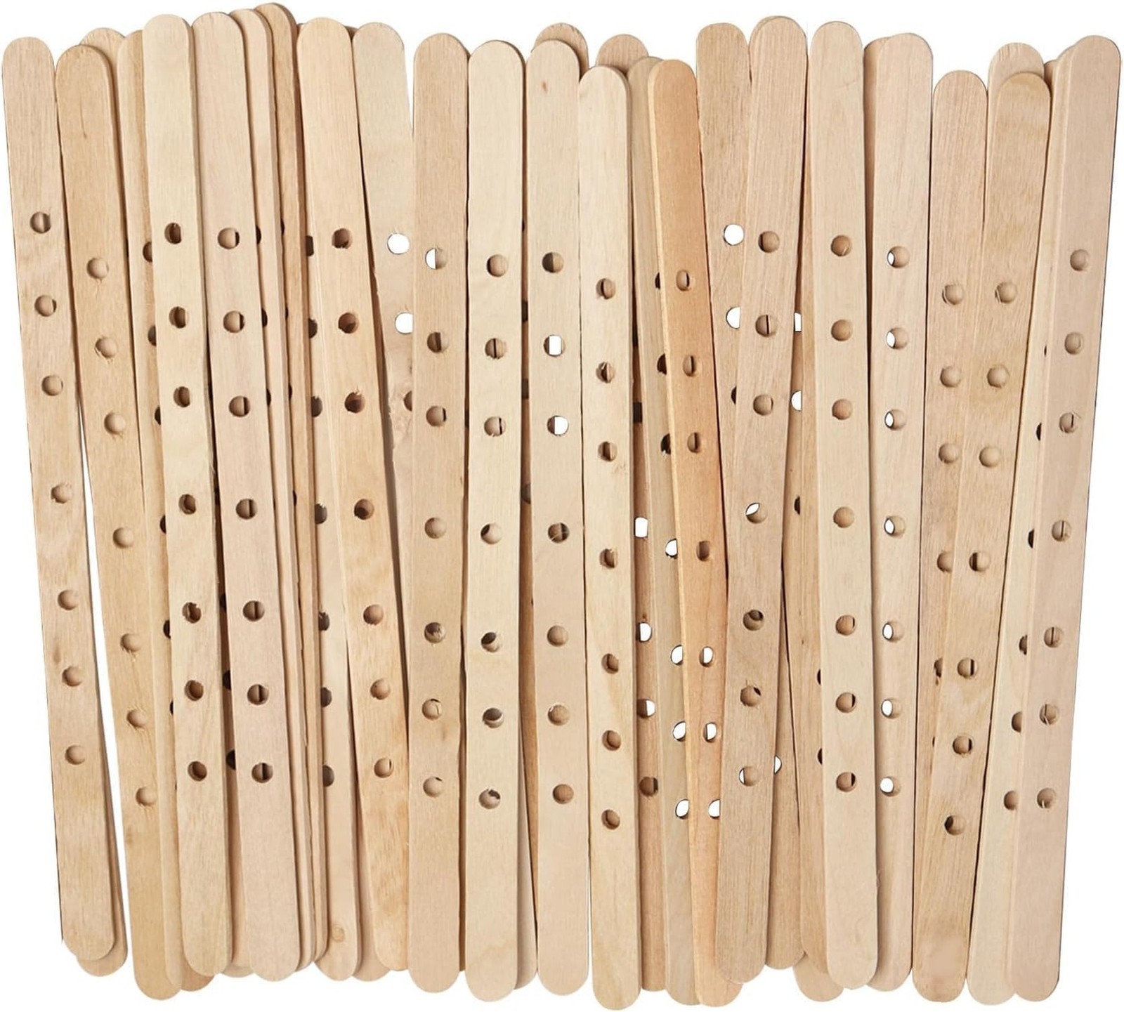 50Pcs Wooden Candle Wick Holders Candle Wick Bars Wicks Centering Device Wick...