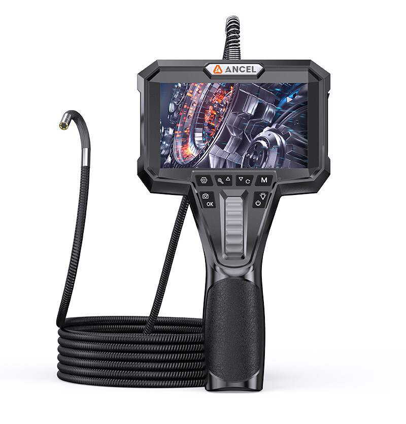ANCEL AN301 4.3'' Industrial Endoscope Camera 2-Way Articulating Borescope Tool