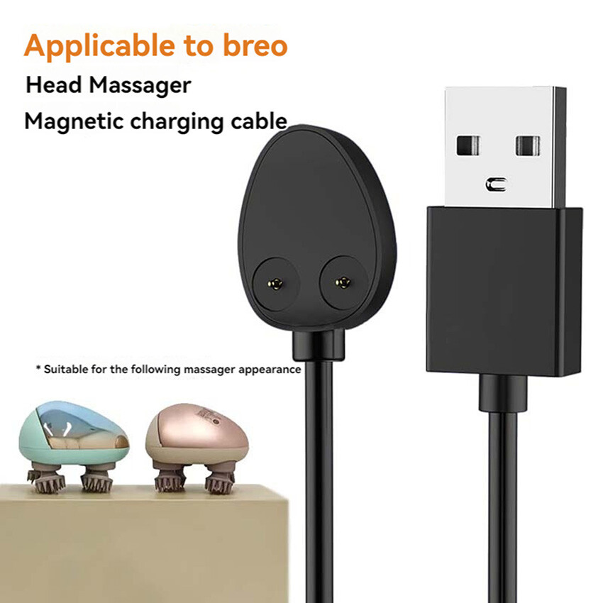 Head Massager Charging Cable for Breo Scalp Mini Generation 1/2/Pro/2m/Colorful