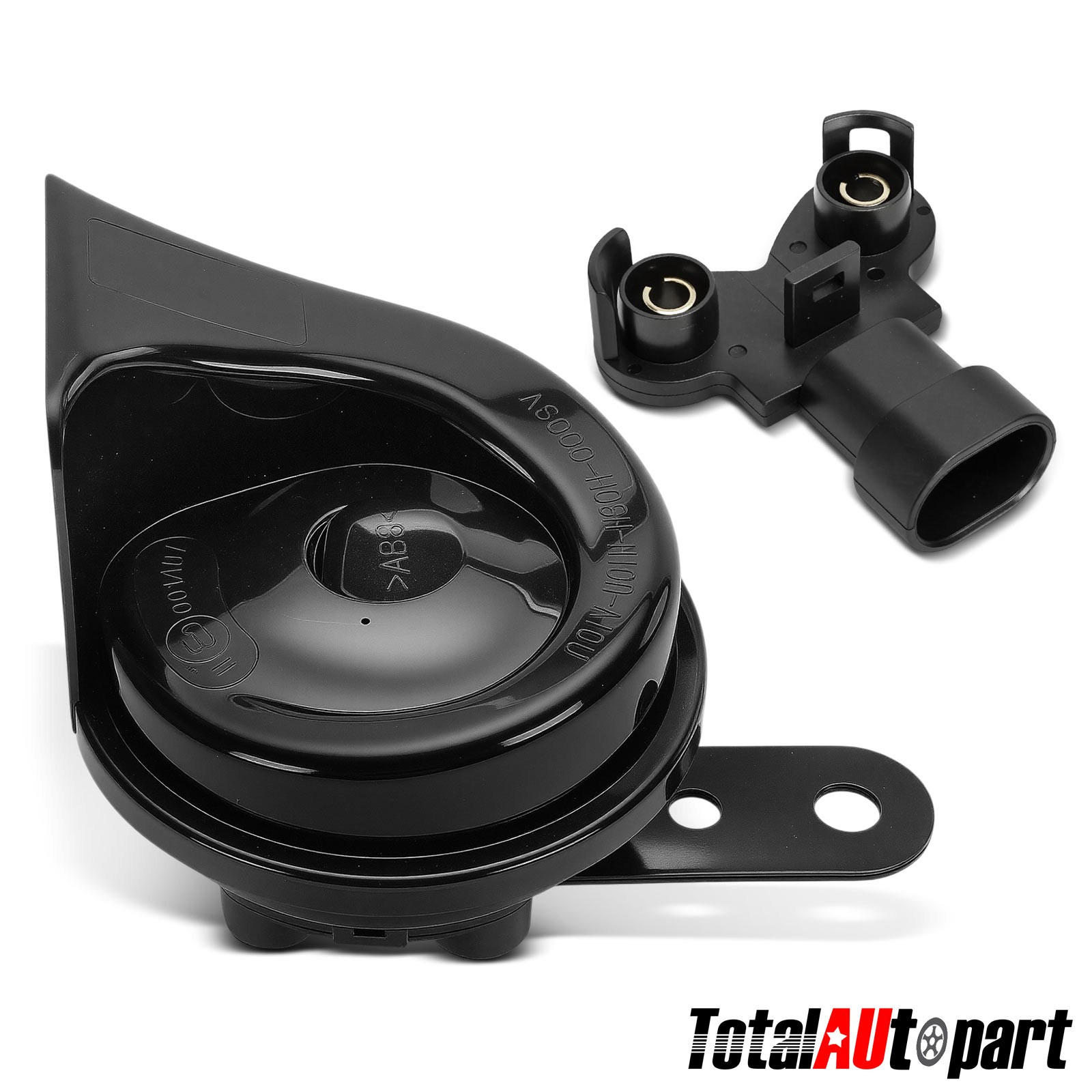 80mm Black ABS Plastic Snail Horn w/1 Connector for Buick Enclave Regal LaCrosse