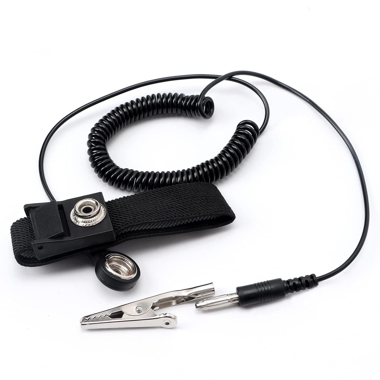Adjustable 11" Antistatic Wrist Strap Grounding Bracelet with Alligator Clip US