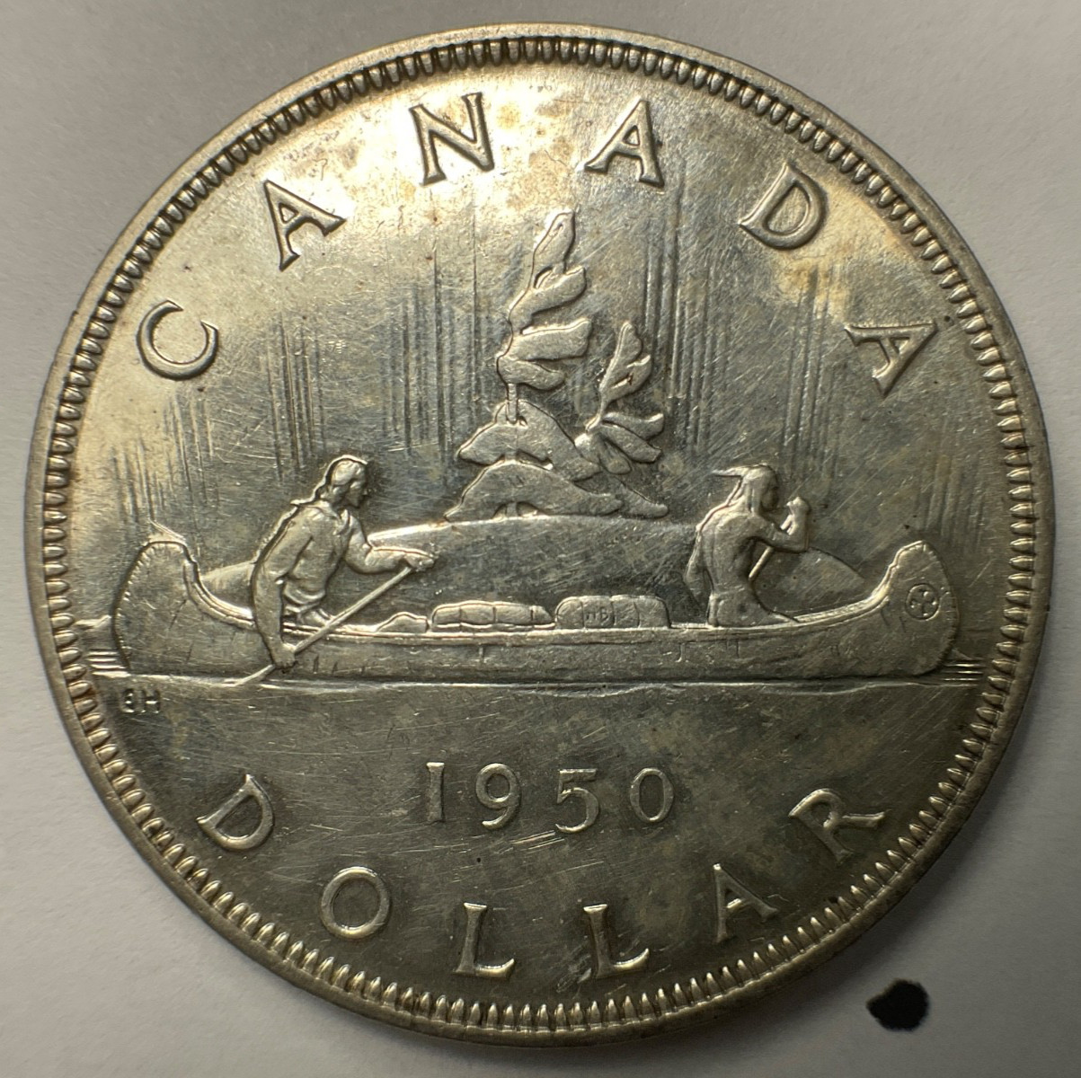 1950 Canada $1.00 .800 Silver One Dollar Nice AU Condition King George VI