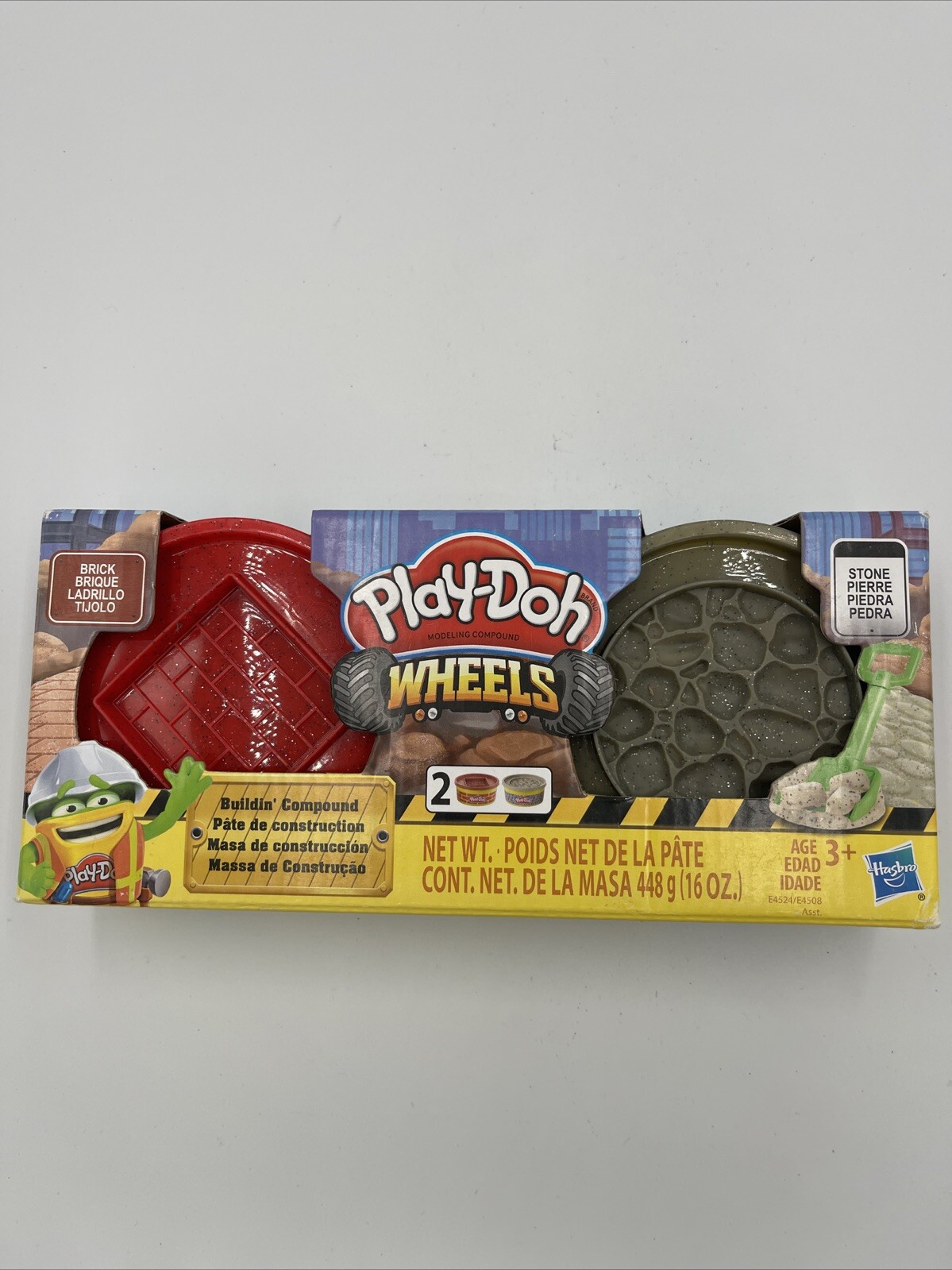 Play-Doh Wheels Brick and Stone Buildin' Compound 8-Oz Cans (Red & Gray)