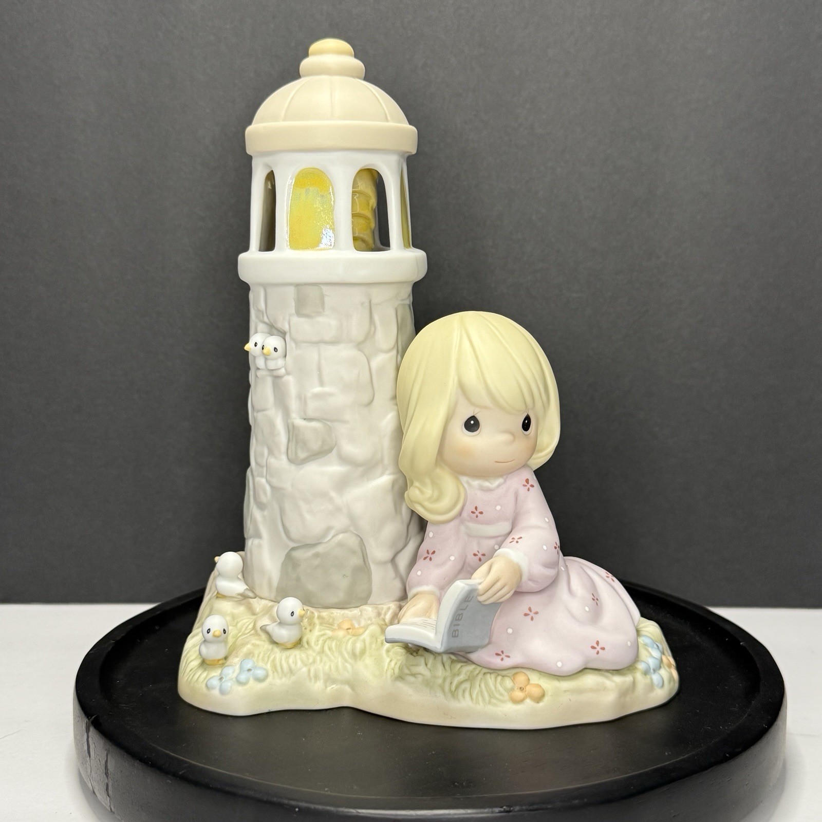 Precious Moments Vintage Lighthouse Lamp by Enesco 1998 “Jesus Is My Lighthouse”